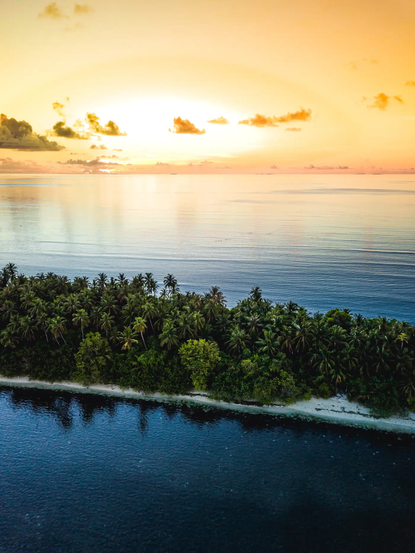 Sunset over the sea
